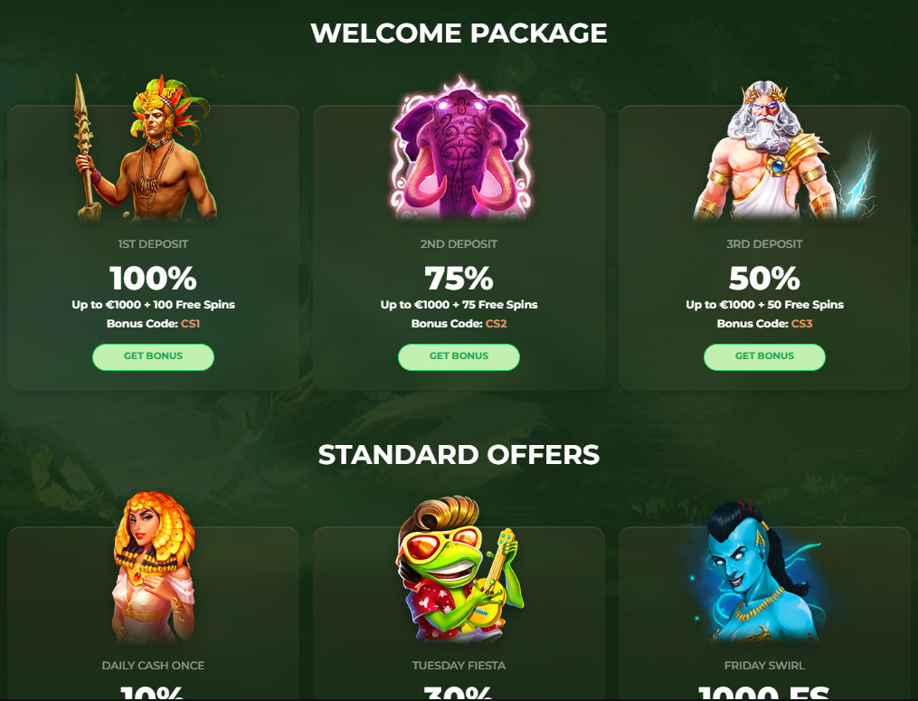 Bônus e Promoções CrocoSlots