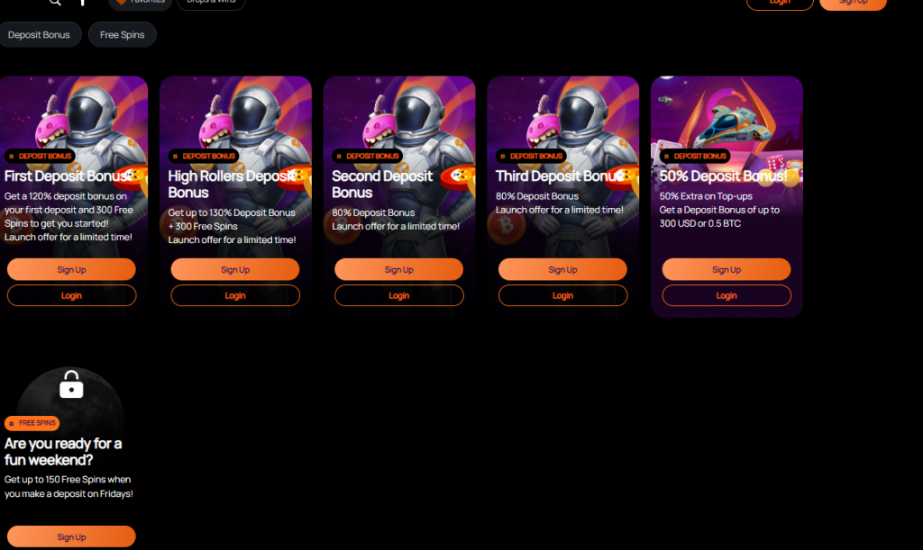 Bônus e Promoções do BitSpin Casino
