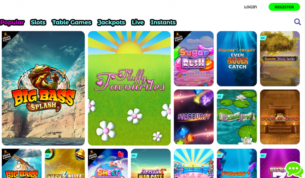 Abundancia de Juegos Casushi Casino
